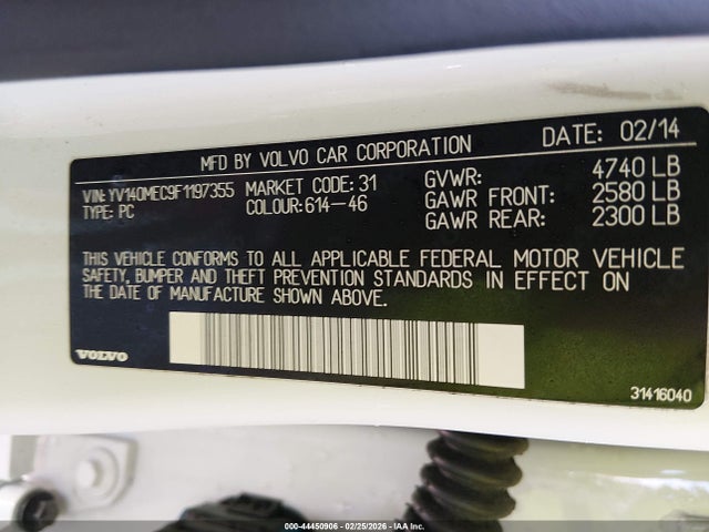 2015 VOLVO V60 YV140MEC9F1197355 Photo 8