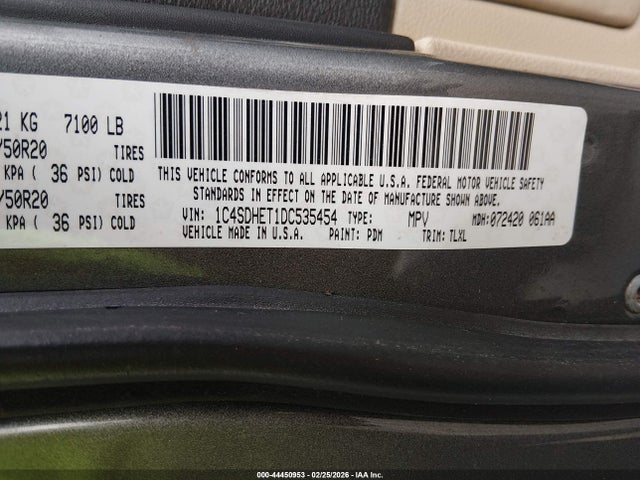 Продажа на аукционе авто 2013 Dodge Durango Citadel, vin: 1C4SDHET1DC535454, номер лота: 44450953
