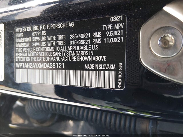 WP1AH2AYXMDA38121 Porsche Cayenne E-hybrid Turbo S