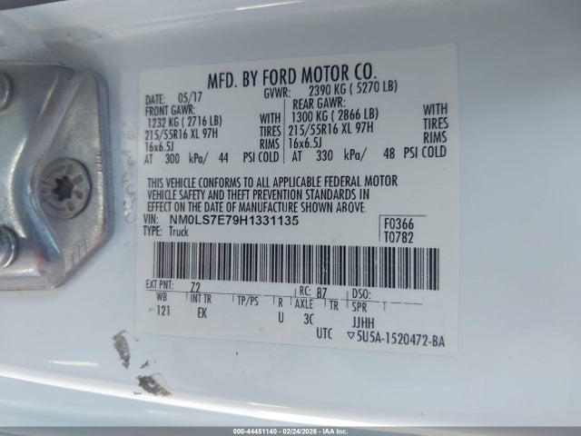 Ford Transit Connect Xl 2017 NM0LS7E79H1331135 Image 9