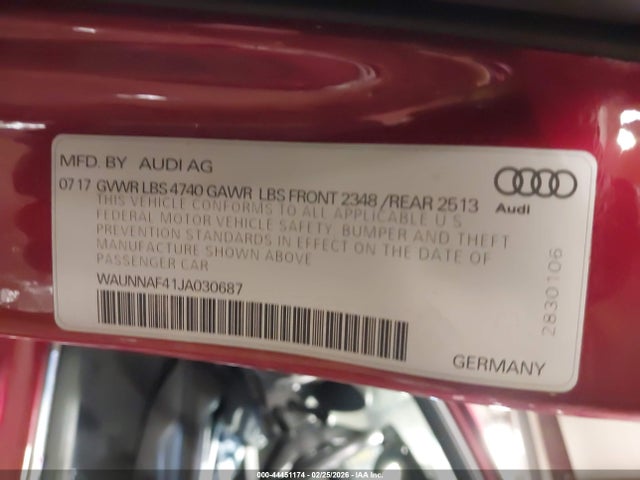 2018 AUDI A4 WAUNNAF41JA030687 Photo 8