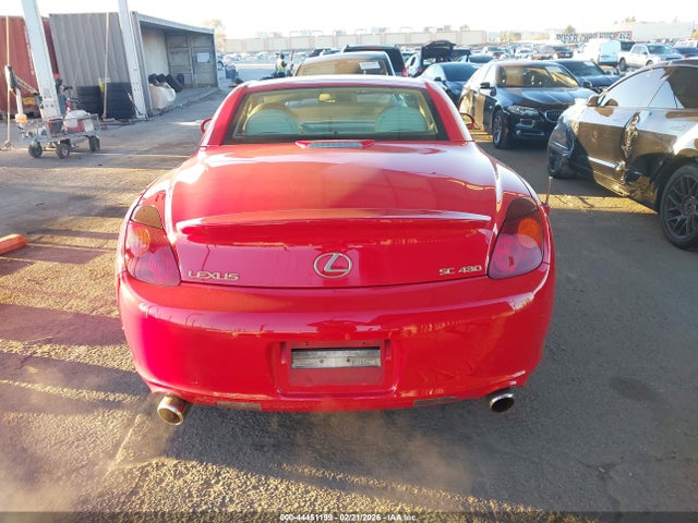 44451199 :رقم المزاد ، JTHFN48Y320008866 vin ، 2002 Lexus Sc 430 مزاد بيع