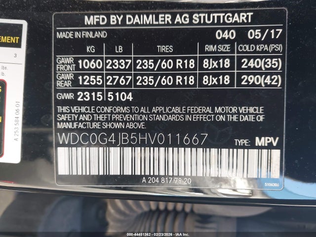 2017 MERCEDES-BENZ GLC 300 WDC0G4JB5HV011667 Photo 8