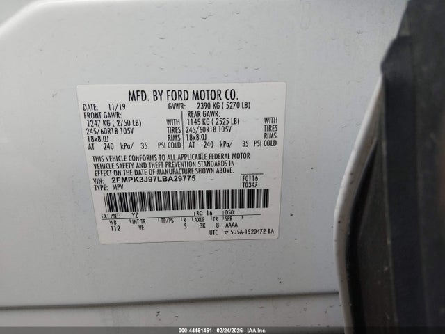 2020 FORD EDGE 2FMPK3J97LBA29775 Photo 8