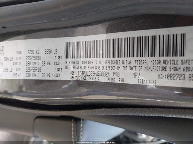 2017 JEEP CHEROKEE 1C4PJLDB8HW539824 Photo 8