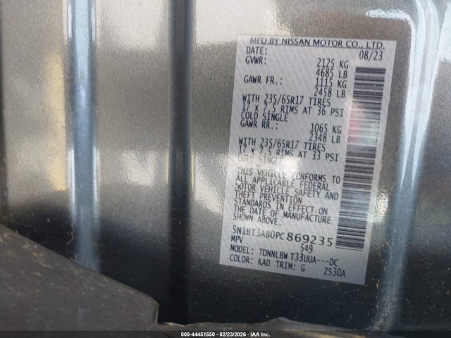 Nissan Rogue S Intelligent Awd 2023 5N1BT3AB0PC869235 Image 9