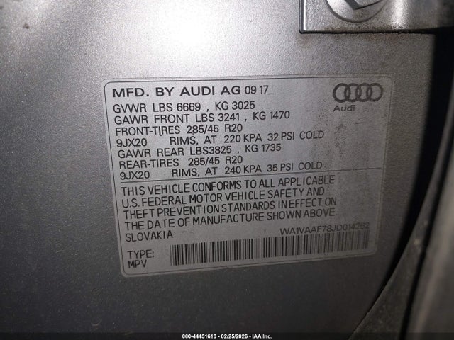 2018 AUDI Q7 WA1VAAF78JD014262 Photo 8