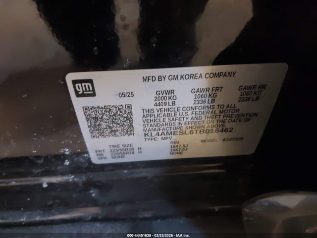 Aukcja sprzedaży 2026 Buick Encore Gx Sport Touring Awd, vin: KL4AMESL6TB016462, numer aukcji: 44451635