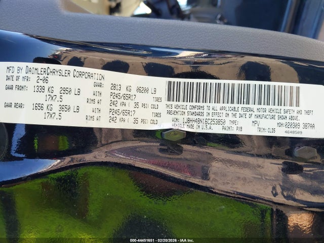 2006 JEEP COMMANDER 1J8HH48N16C253850 Photo 8