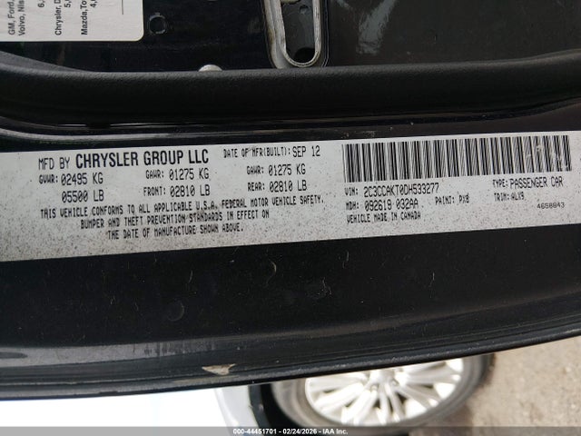 Aukcja sprzedaży 2013 Chrysler 300c Awd, vin: 2C3CCAKT0DH533277, numer aukcji: 44451701