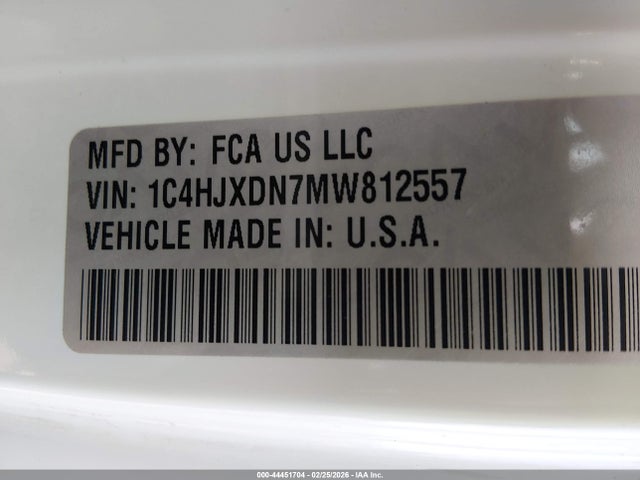 2021 JEEP WRANGLER UNLIMITED 1C4HJXDN7MW812557 Photo 8