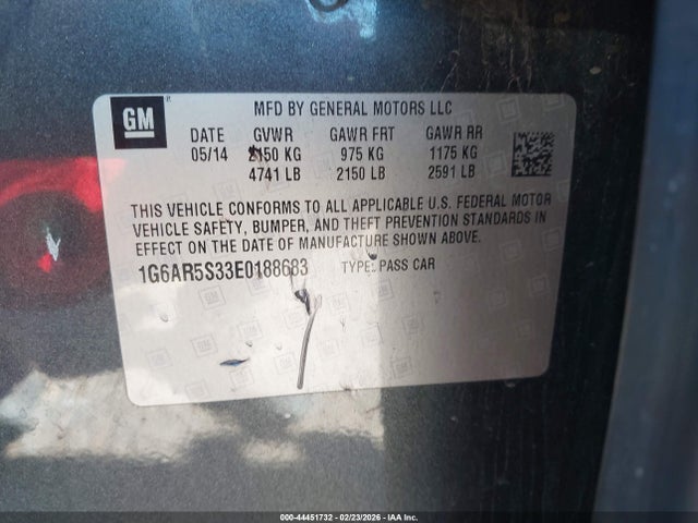 2014 CADILLAC CTS 1G6AR5S33E0188683 Photo 8