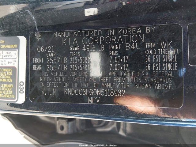 KNDCC3LG0N5118932 KIA Niro Ev Ex