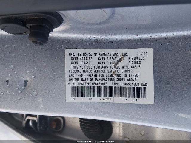 Honda ACCORD LX 2014 1HGCR2F3XEA080913 Image 9