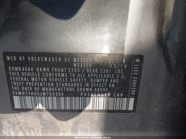 2018 VOLKSWAGEN GOLF ALLTRACK 3VWH17AU5JM764366 Photo 8