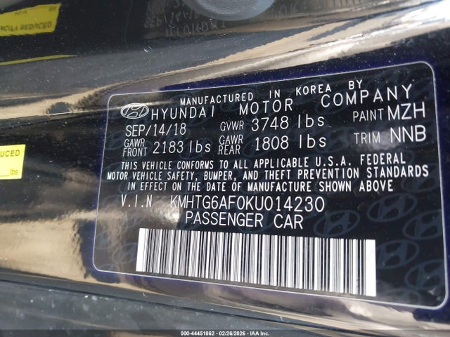 KMHTG6AF0KU014230 Hyundai Veloster 2.0 Premium