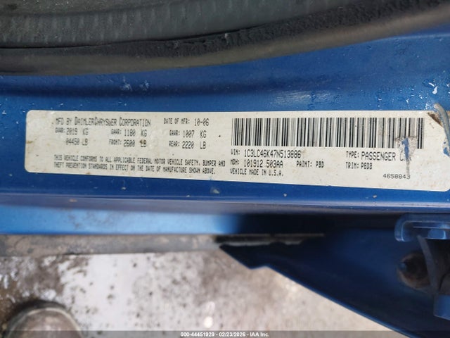 2007 CHRYSLER SEBRING 1C3LC46K47N513886 Photo 8