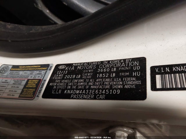 Aukcja sprzedaży 2014 Kia Rio Lx, vin: KNADM4A33E6345109, numer aukcji: 44451971