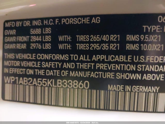 2019 PORSCHE MACAN WP1AB2A55KLB33860 Photo 8