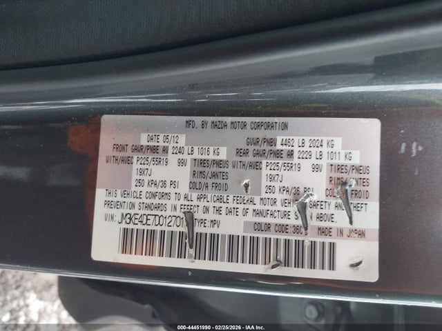 Продаж на аукціоні авто 2013 Mazda Cx-5 Grand Touring, vin: JM3KE4DE7D0127011, номер лоту: 44451990