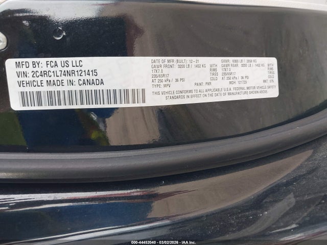 2022 CHRYSLER PACIFICA HYBRID 2C4RC1L74NR121415 Photo 8