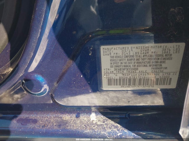Nissan SENTRA S 2019 3N1AB7AP7KY324898 Image 9