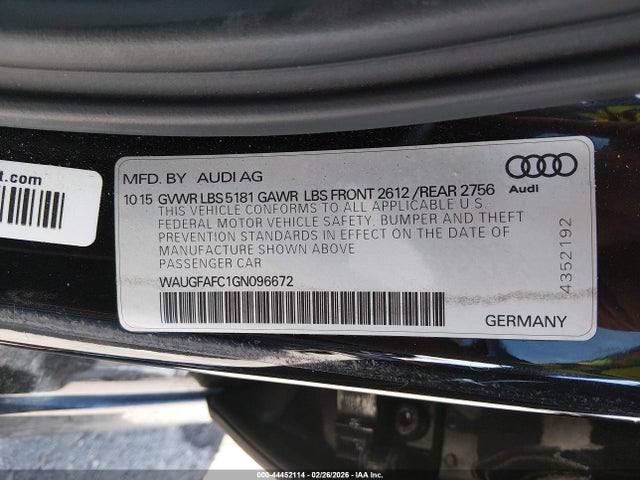 2016 AUDI A6 WAUGFAFC1GN096672 Photo 8