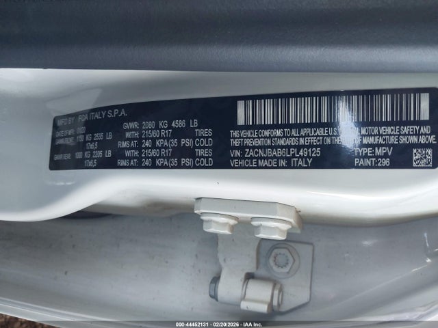 2020 JEEP RENEGADE ZACNJBAB6LPL49125 Photo 8