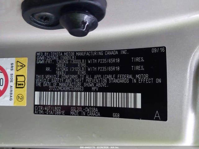Продажа на аукционе авто 2017 Lexus Rx 350, vin: 2T2ZZMCA9HC036663, номер лота: 44452178
