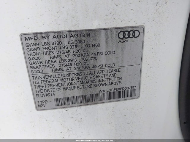 2015 AUDI Q7 WA1LGBFE0FD007517 Photo 8