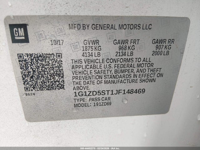 Chevrolet MALIBU LT 2018 1G1ZD5ST1JF148469 Image 9