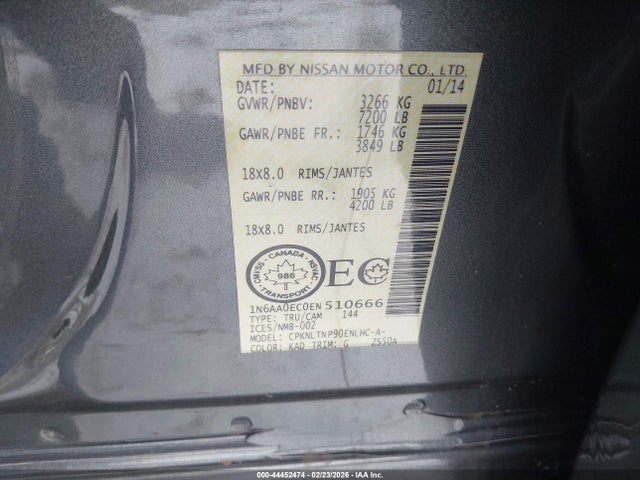 2014 NISSAN TITAN 1N6AA0EC0EN510666 Photo 8