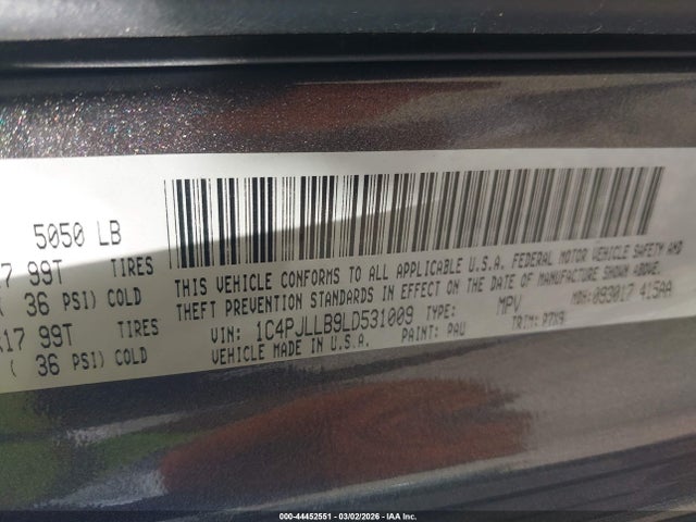 1C4PJLLB9LD531009 Jeep Cherokee Latitude Plus Fwd