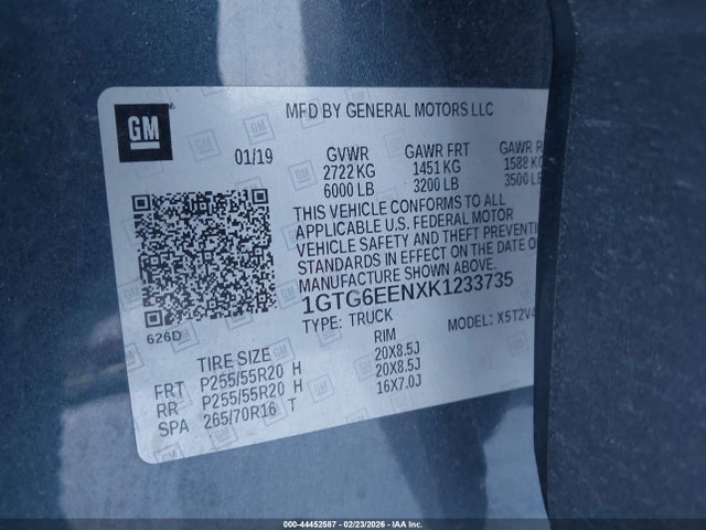 1GTG6EENXK1233735 GMC Canyon Denali