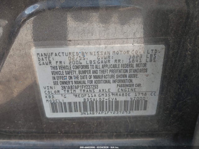 Nissan SENTRA SV 2015 3N1AB7AP1FY237293 Image 9