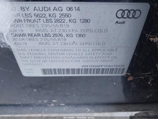 2015 AUDI Q5 WA1DGAFP1FA015935 Photo 8