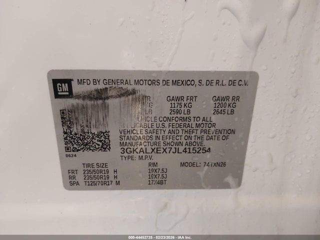 Aukcja sprzedaży 2018 Gmc Terrain Denali, vin: 3GKALXEX7JL415254, numer aukcji: 44452725