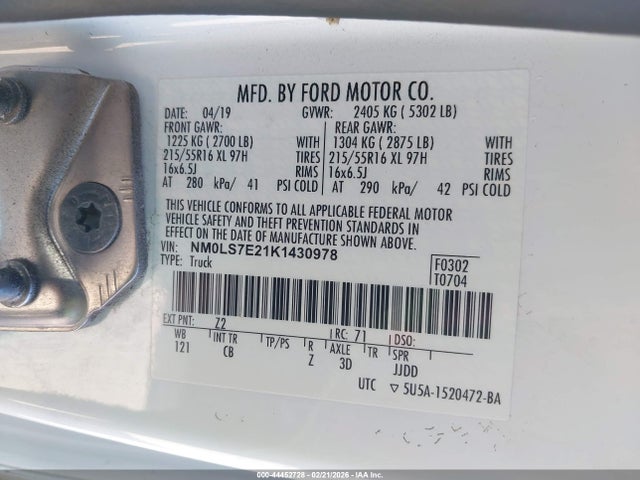 Ford Transit Connect Xl 2019 NM0LS7E21K1430978 Image 9