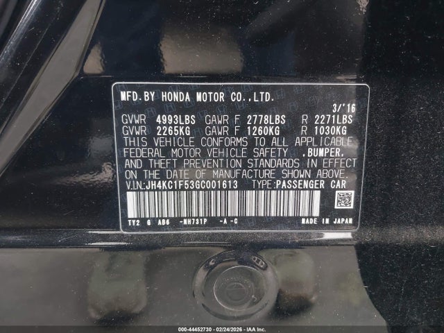 JH4KC1F53GC001613 Acura Rlx Technology Package