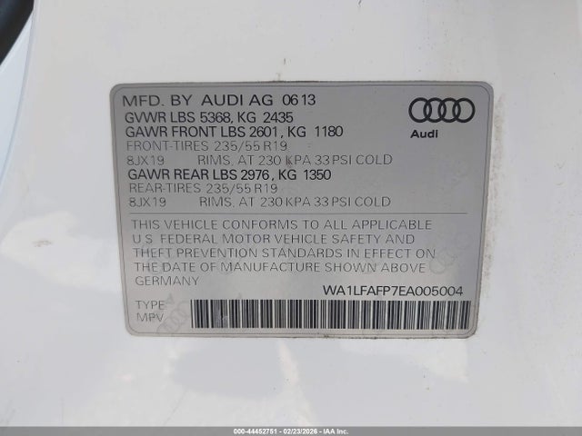 2014 AUDI Q5 WA1LFAFP7EA005004 Photo 8