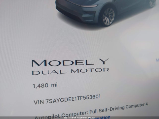 2026 TESLA MODEL Y 7SAYGDEE1TF553601 Photo 6