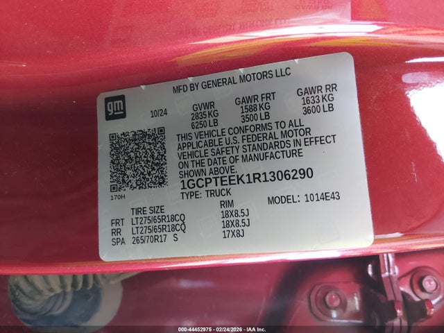 1GCPTEEK1R1306290 Chevrolet Colorado 4wd Trail Boss
