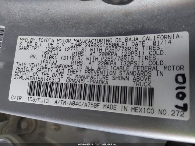 Toyota Tacoma Double Cab 2014 3TMLU4EN1EM146313 Image 9