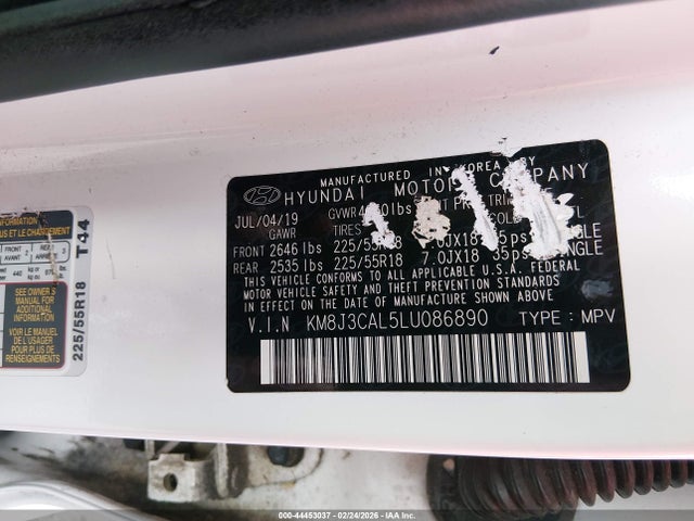 2020 HYUNDAI TUCSON KM8J3CAL5LU086890 Photo 8