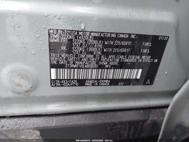 2T3RWRFV0LW069395 Toyota Rav4 Hybrid Xle