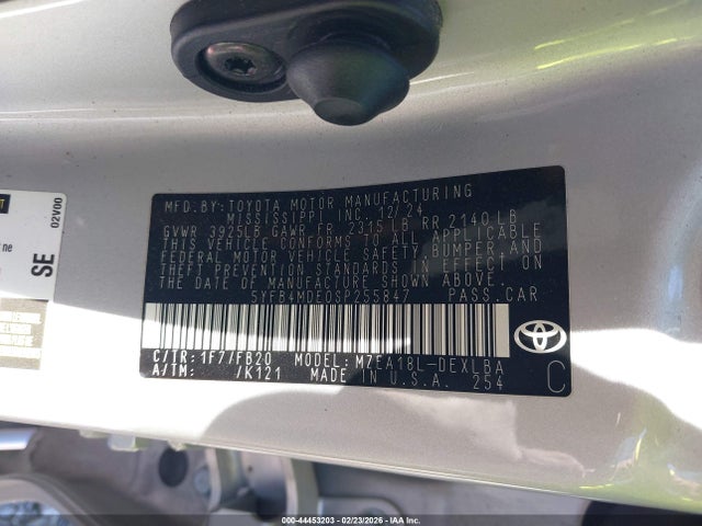 Toyota COROLLA LE 2025 5YFB4MDE0SP255847 Image 9