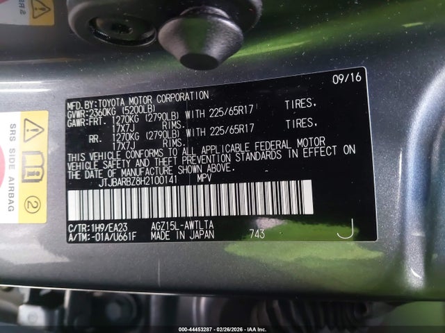 Aukcja sprzedaży 2017 Lexus Nx 200t, vin: JTJBARBZ8H2100141, numer aukcji: 44453287