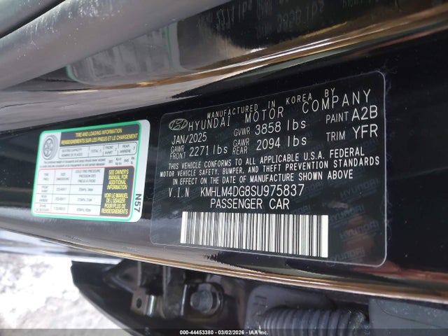 Продажа на аукционе авто 2025 Hyundai Elantra Sel Sport, vin: KMHLM4DG8SU975837, номер лота: 44453380