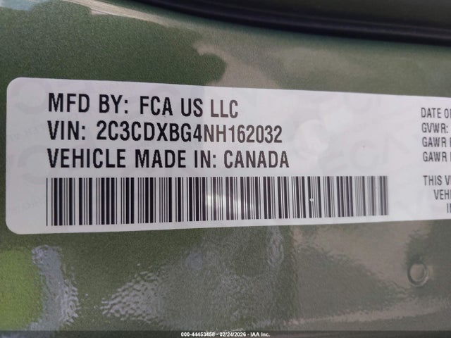 Продажа на аукционе авто 2022 Dodge Charger Sxt Rwd, vin: 2C3CDXBG4NH162032, номер лота: 44453458