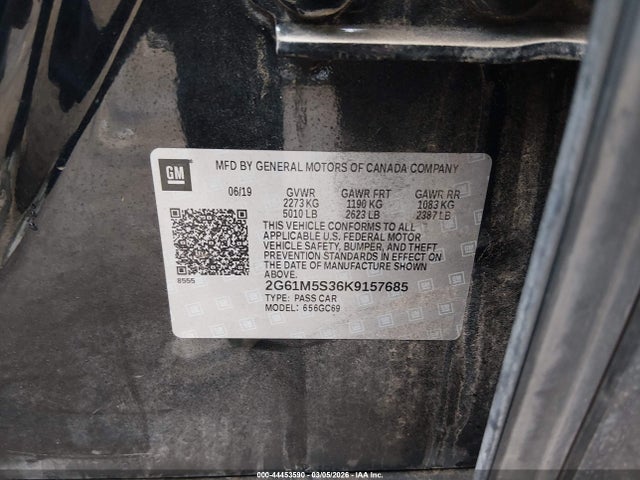 Продаж на аукціоні авто 2019 Cadillac Xts Luxury, vin: 2G61M5S36K9157685, номер лоту: 44453590